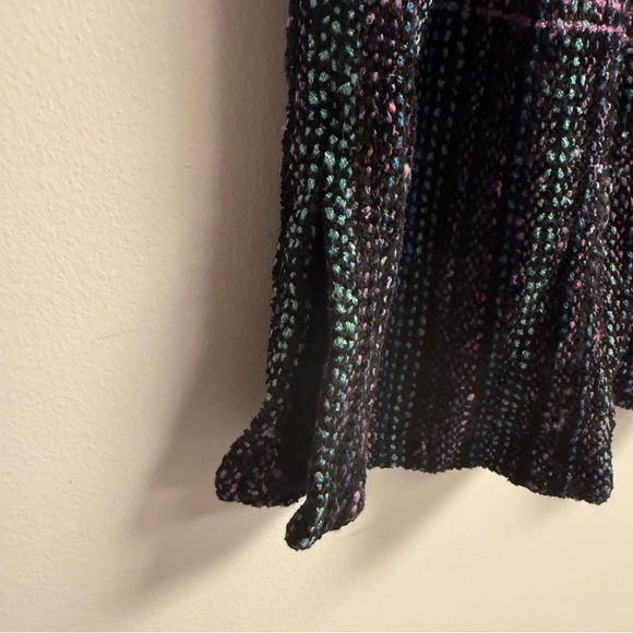 Vintage Handmade Woven Knit Ombre Pleated Elastic Waist Skirt S/M - Picture 5 of 8